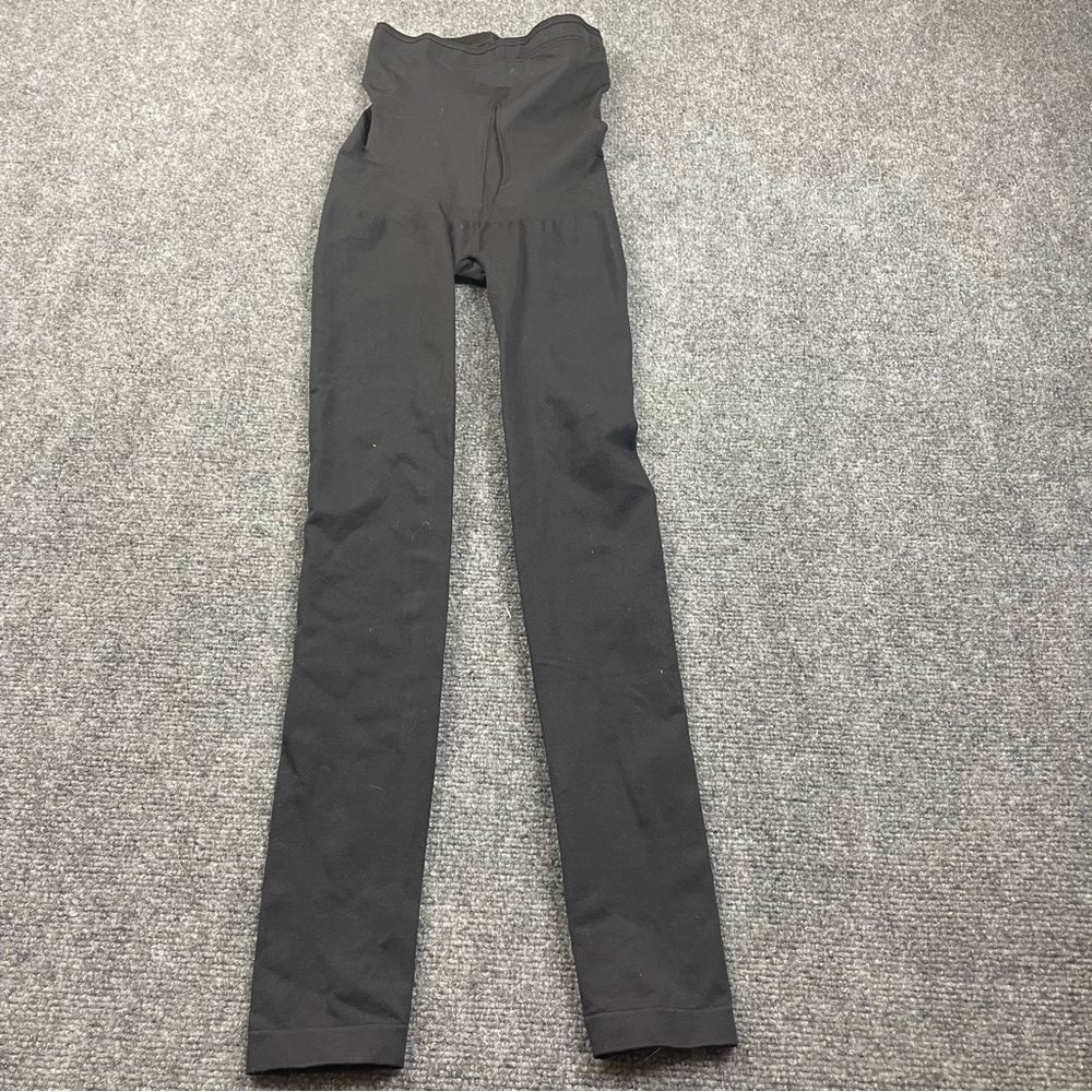 SPANX -Assets Red Hot Label Black Leggings with full coverage over stomach SMALL